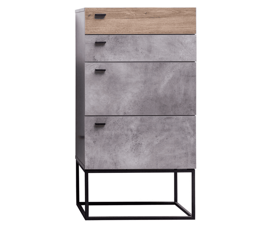 Simon 4-D Chest Dark Oak and Cement 