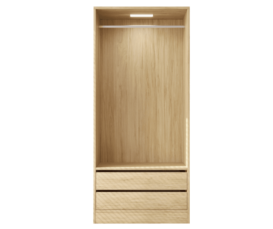 Botany Hanging Wardrobe With Drawers 800 - Oak