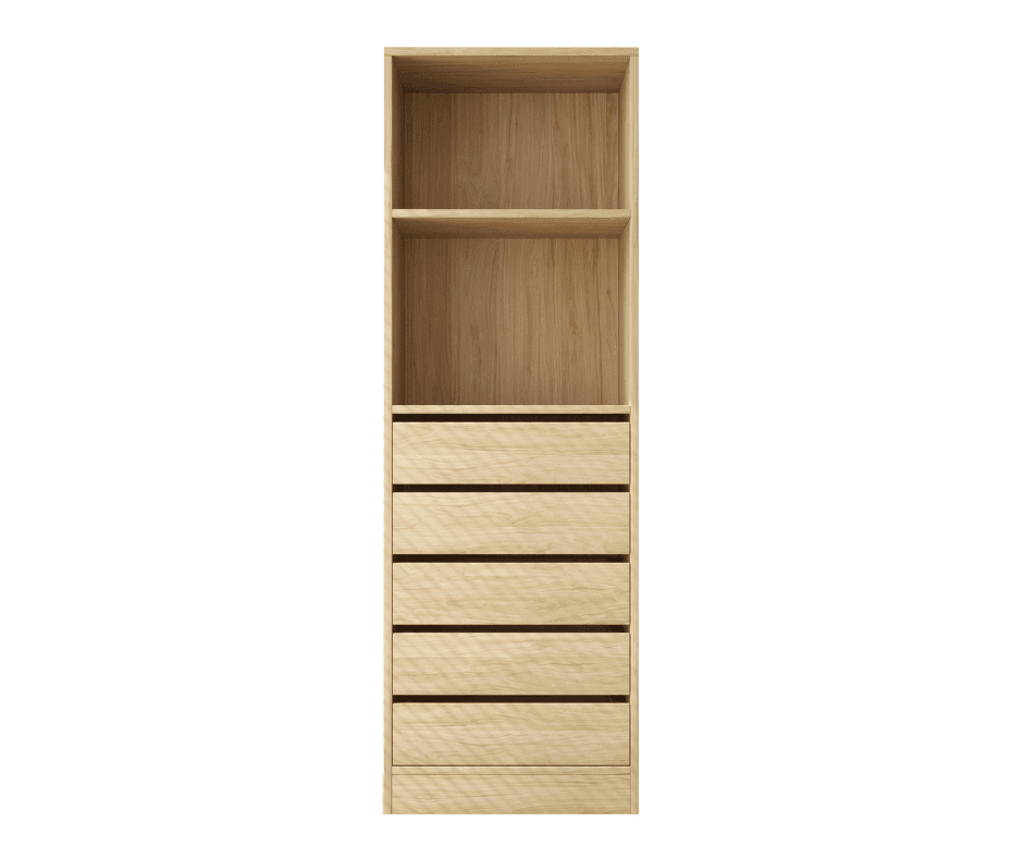 Botany 5 Drawer Shelves 600 - Oak