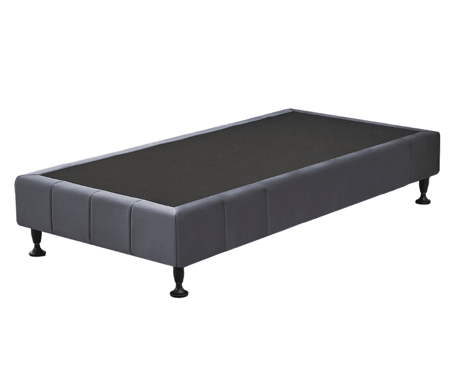 Waylon Velvet Single Bed Base - Dark Grey 