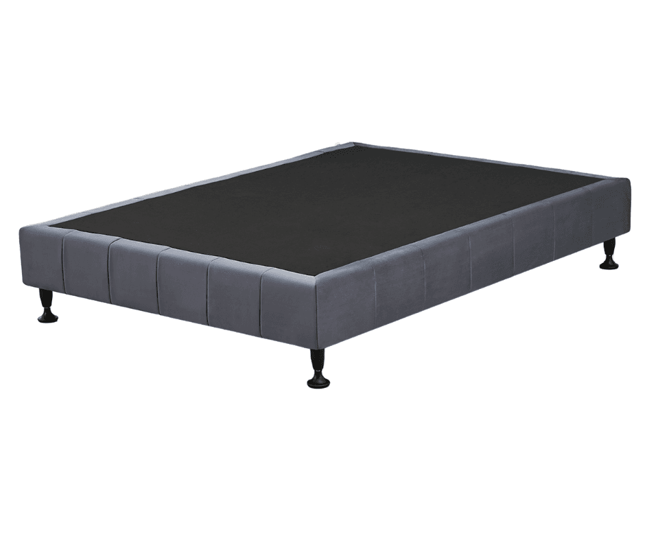 Waylon Velvet King Single Bed Base - Dark Grey