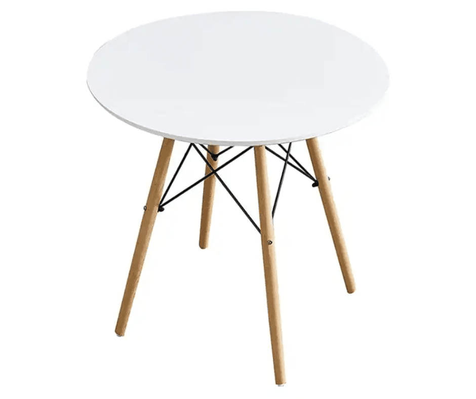 Oliver 80 cm Round Dining Table - White