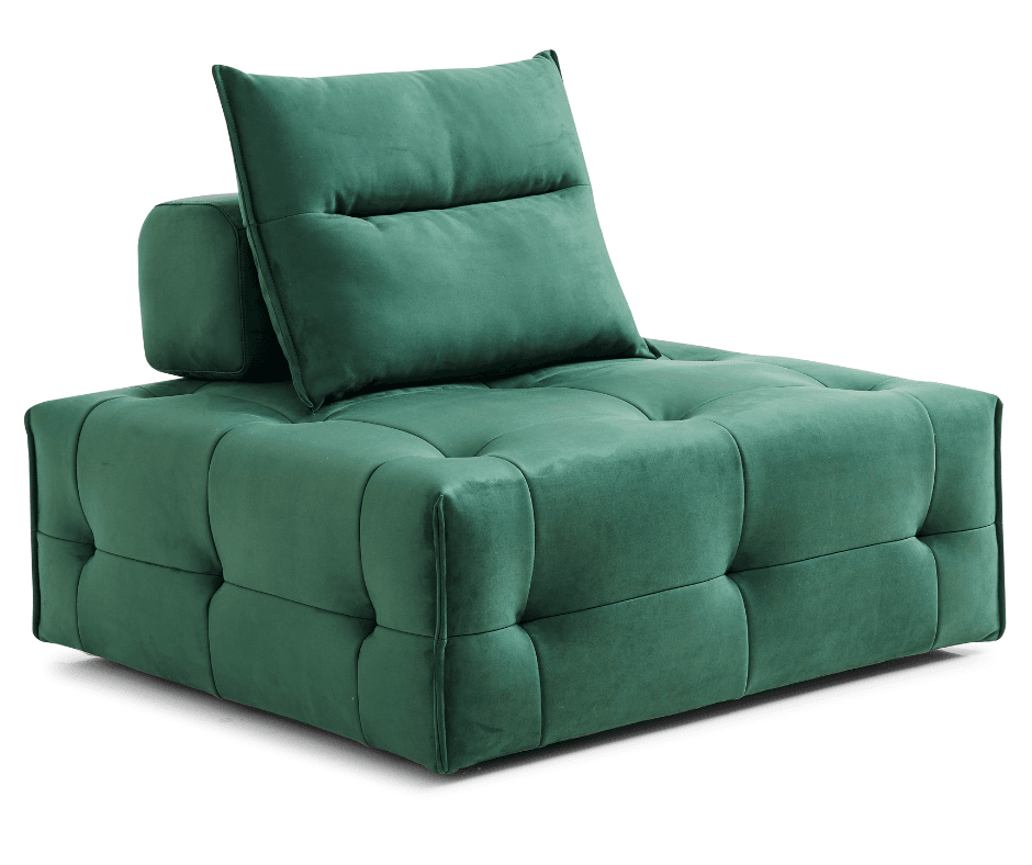 Molly  Single Modular Sofa Chair - Green