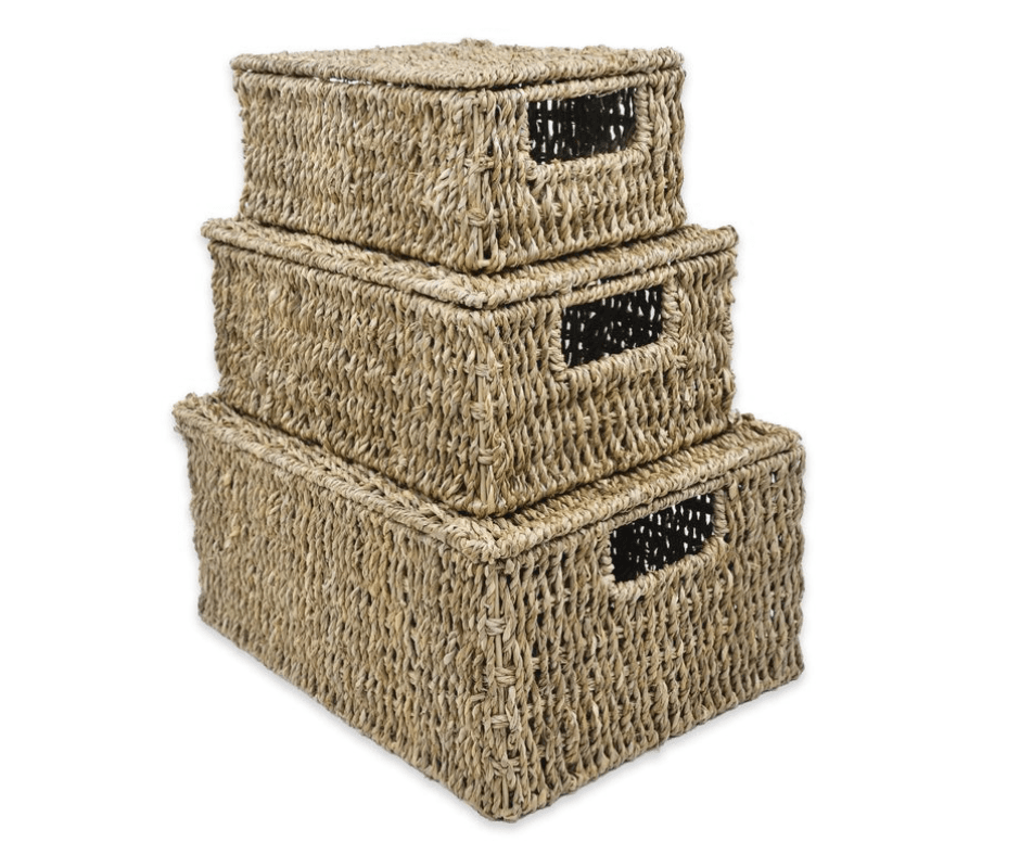 Kelly Rectangular Storage Basket Set of 3