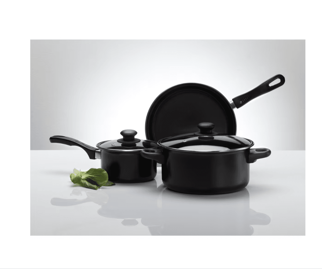 3 Piece Non-Stick Carbon Steel Cookware Set