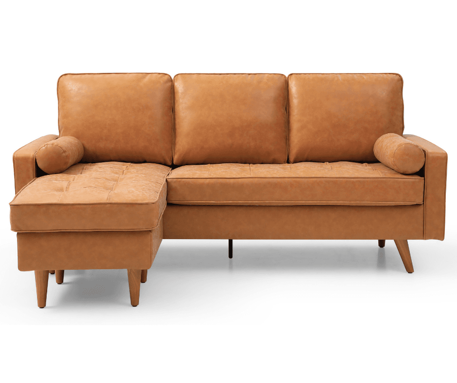 Coogee L-Shape Faux Leather Reversible Chaise Sofa 