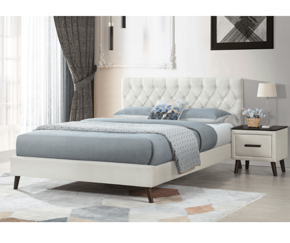 Andy Bed Frame - King Single - Cream
