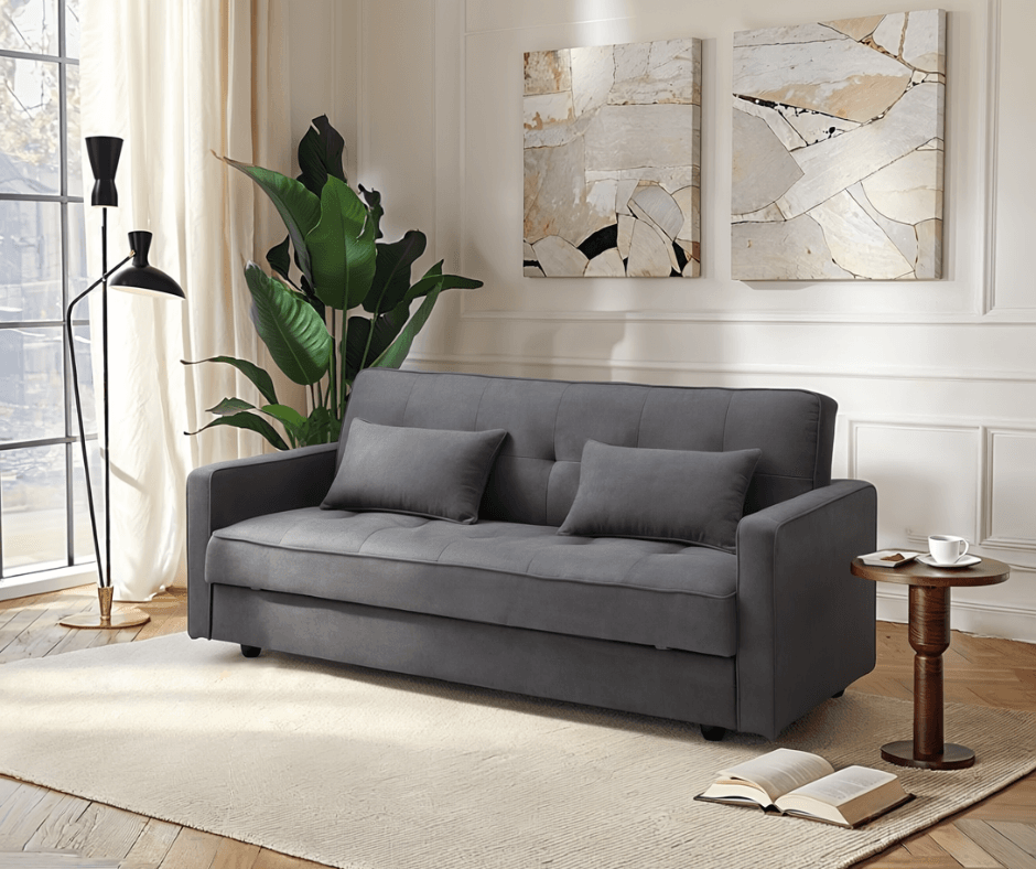 Junny 3 Seater Sofa Bed - Blue 