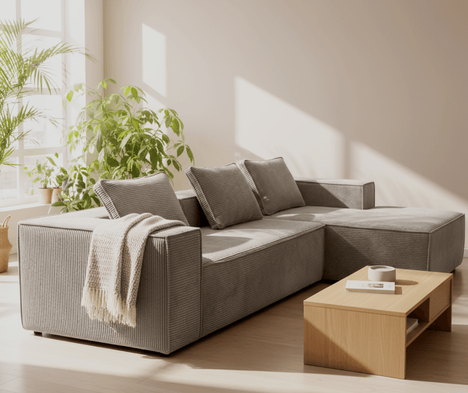 Akemi L Shape Sofa - Grey