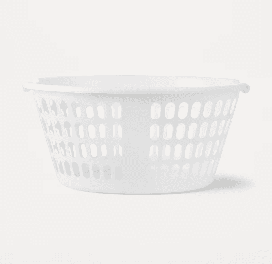 Oval Laundry Basket - White