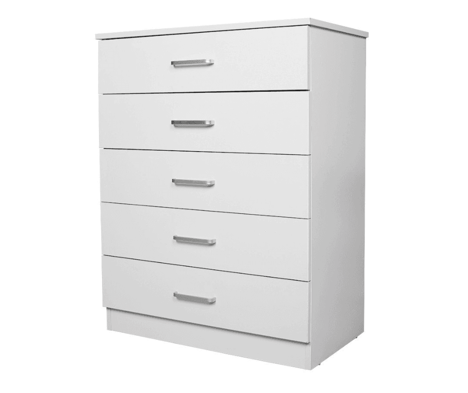 Redfern 5 Drawer Chest / Tallboy - White