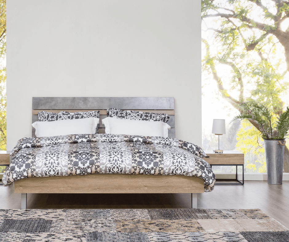 Simon Double Bed Slats - Dark Oak & Cement
