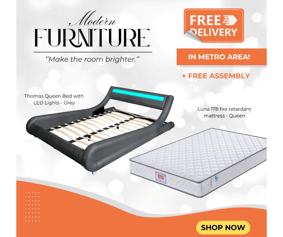 Thomas Queen Bed with Luna 178 Mattress