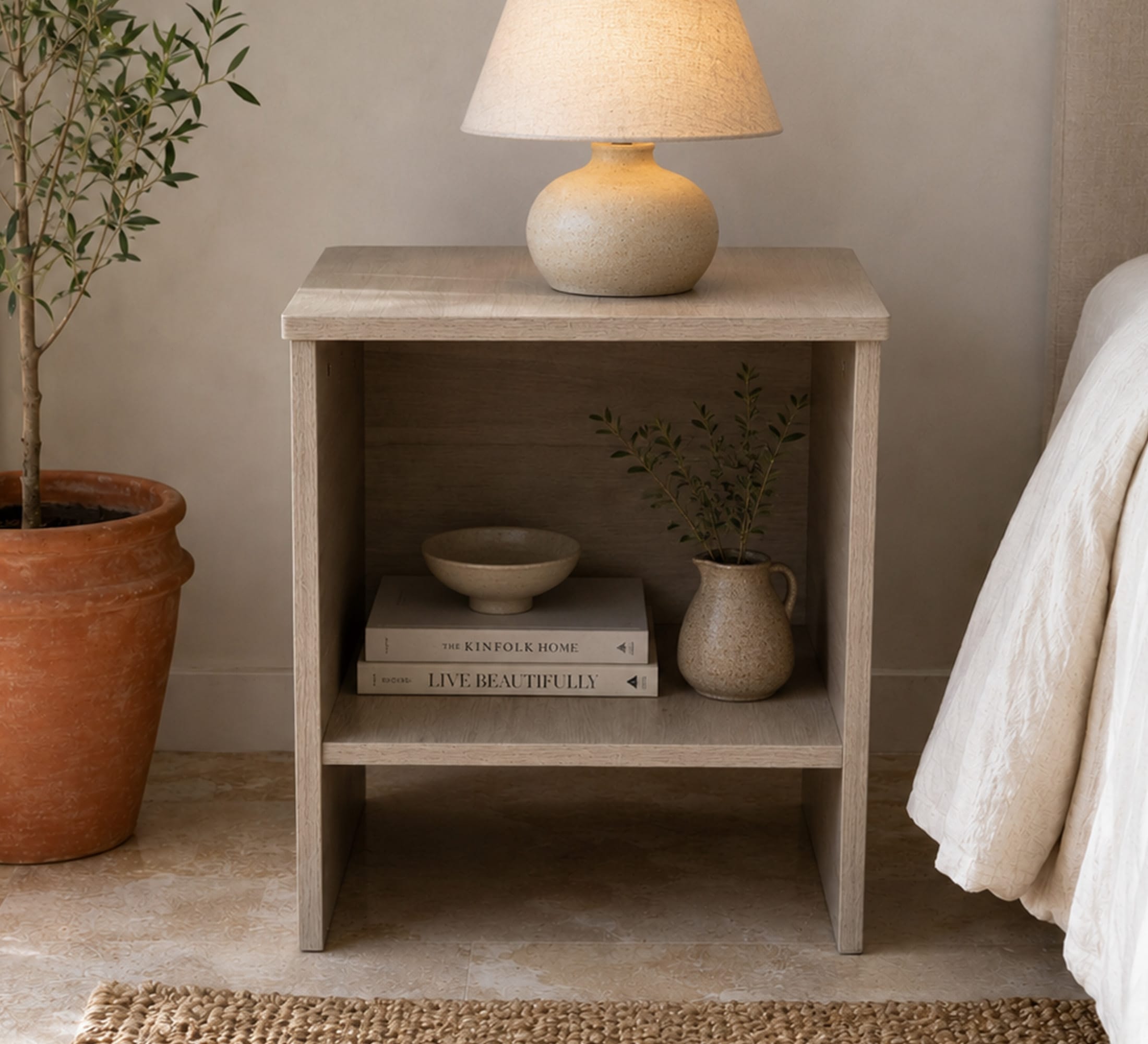 Logan Bedside Table - Oak