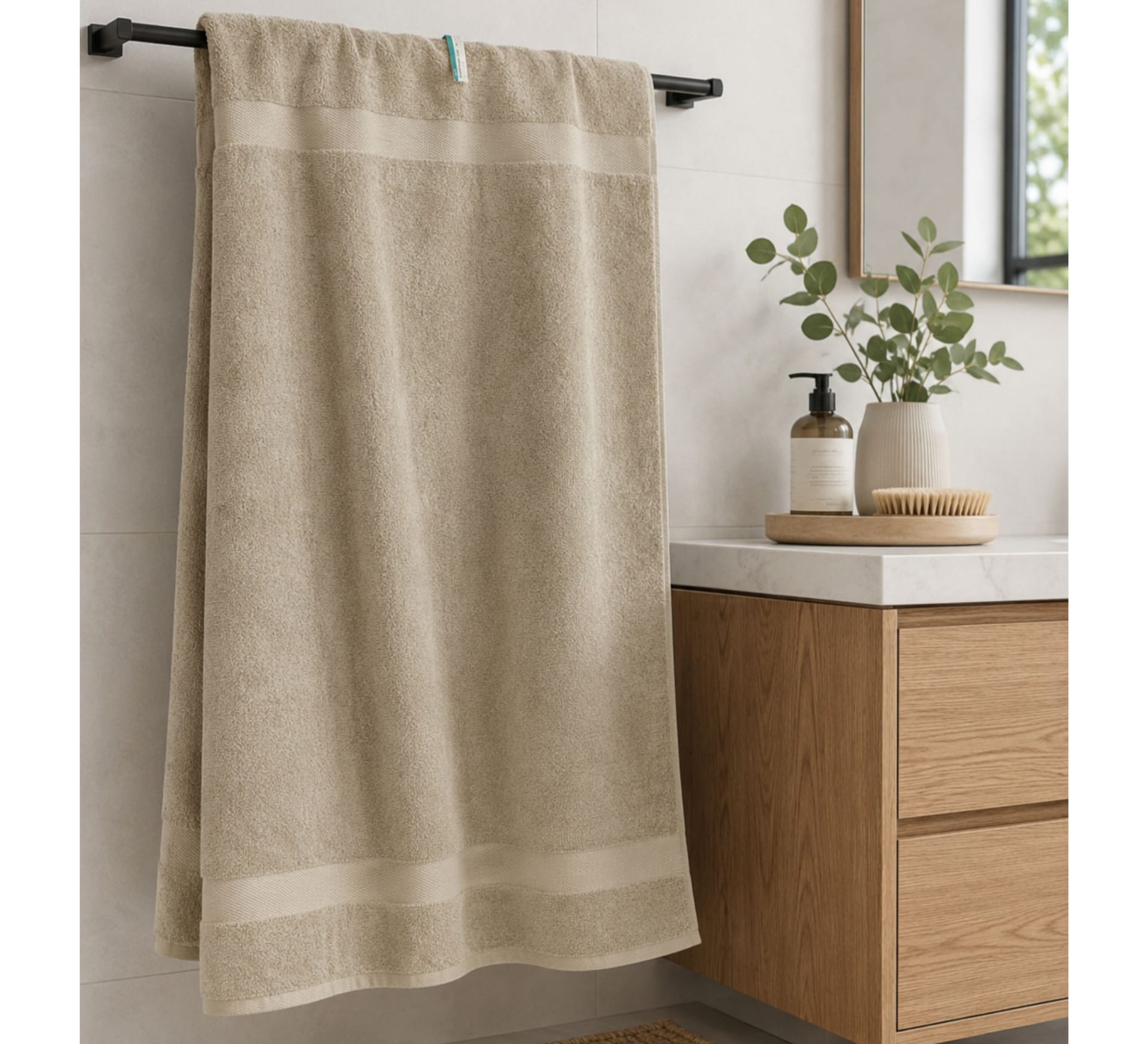 Madison Mega Towel - Latte