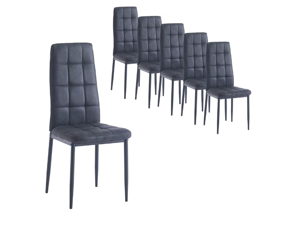 Sandy Dining Chair Set of 6 - Black