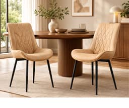 Rina Dining Chair Set of 2 - Rose Gold