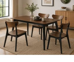 Ava Dining Table 1200 - Walnut Finish