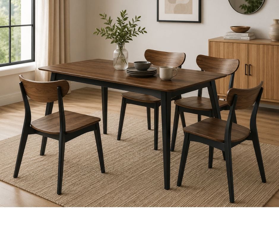 Ava Dining Table 1200 - Walnut Finish