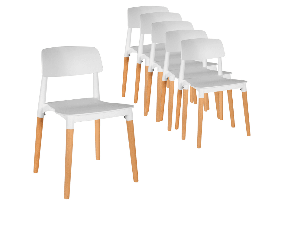 Candy Dining Chair Set of 6 - White
