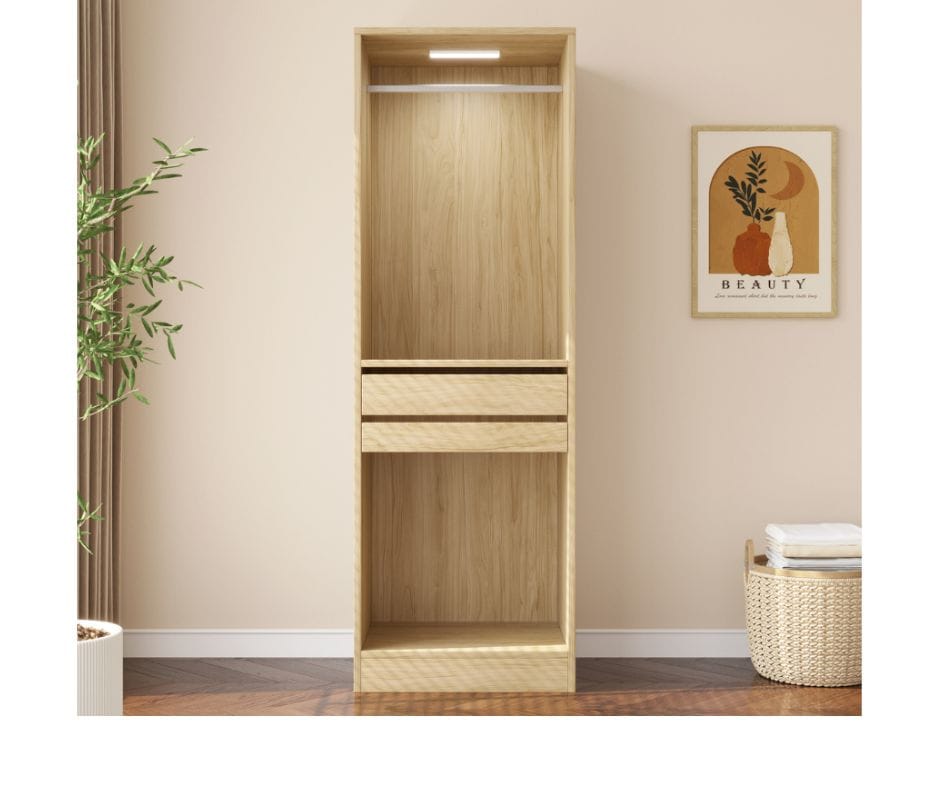 Botany Wardrobe 600 - Oak Finish