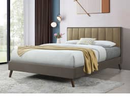 Rennie Bed Queen - Light & Dark Brown