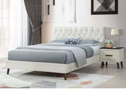 Andy Bed Frame - Queen - Cream