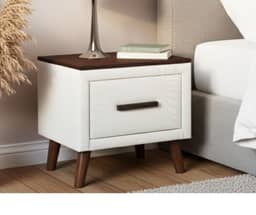 Andy Bedside Table - Cream