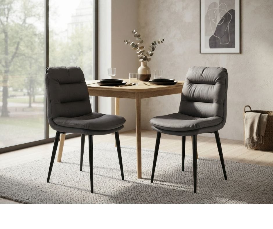 Brighton Dining Chair Set of 2 - Grey