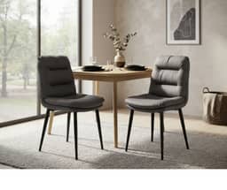Brighton Dining Chair Set of 2 - Grey