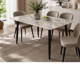 Yarra Dining Table 1400mm - Ceramic Grey