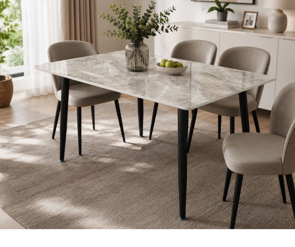 Yarra Dining Table 1400mm - Ceramic Grey