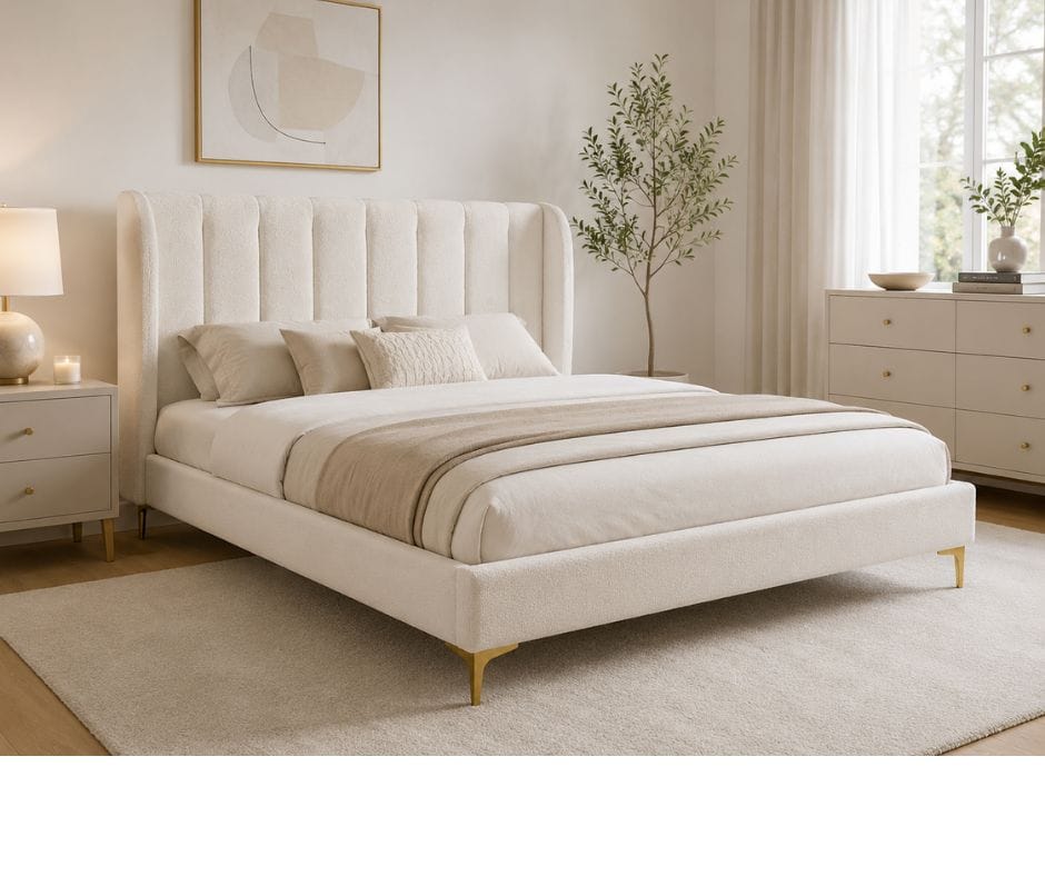Blaze Double Bed - White