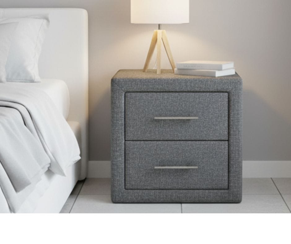 Henry Bedside Table - Grey