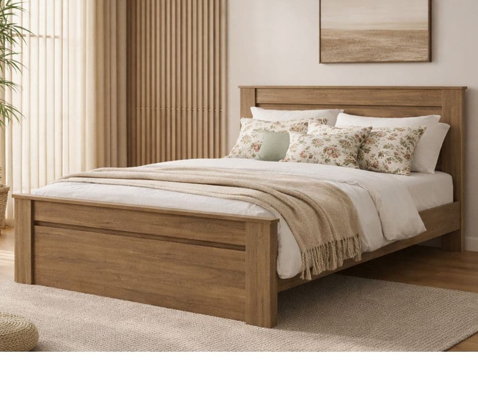 Jason Queen Bed - Dark Oak Finish