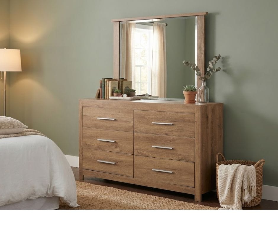 Jason Dresser with Mirror - Dark Oak Finish