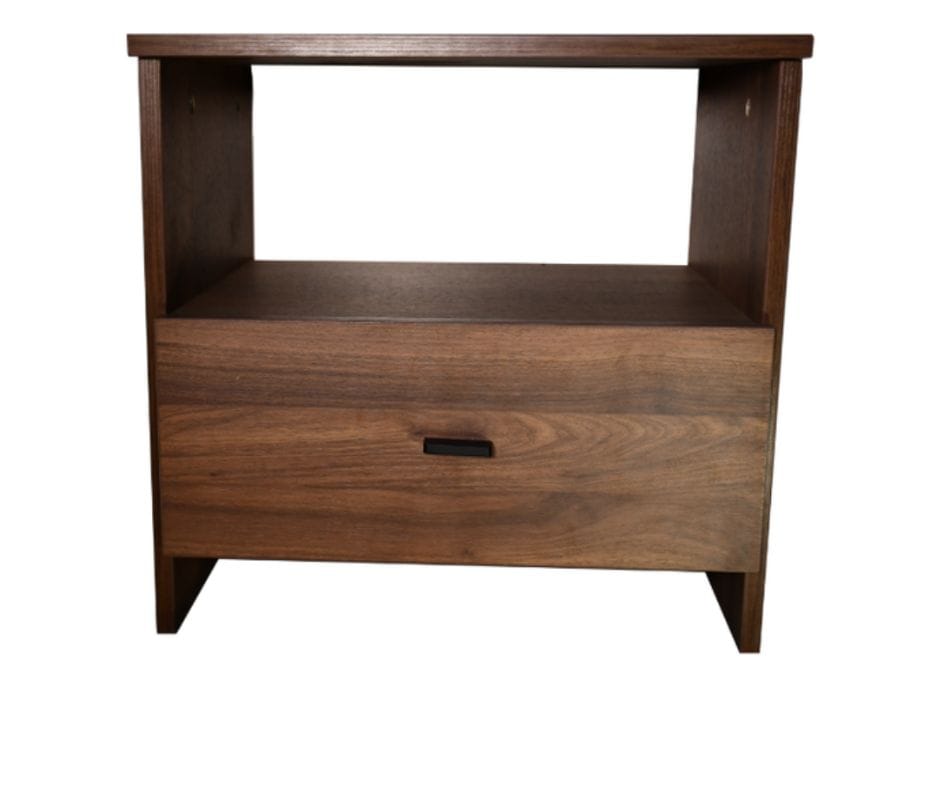 Adam Bedside Table - Walnut Finish