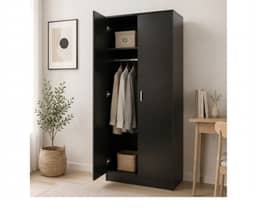Redfern 2 Door Hanging Wardrobe 1800 - Black