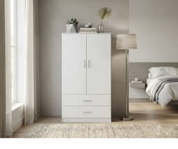 Redfern 2 Door 2 Drawer Wardrobe - White