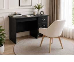 Redfern 3 Drawer Study Desk 900mm - Black