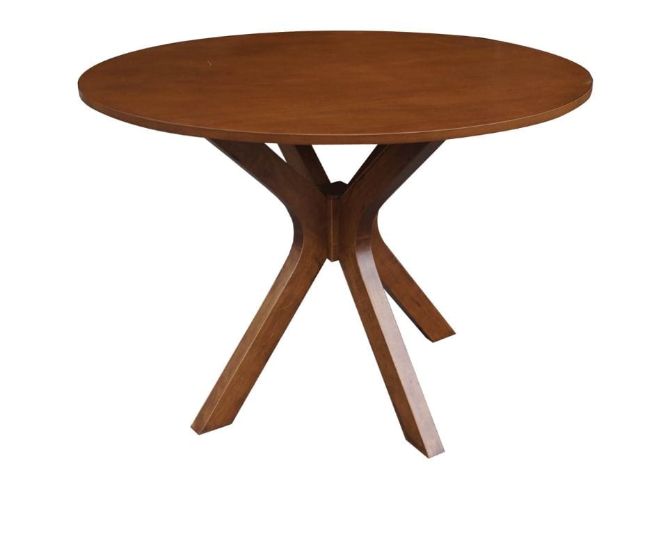 Gordon Walnut Round Dining Table - Walnut Finish