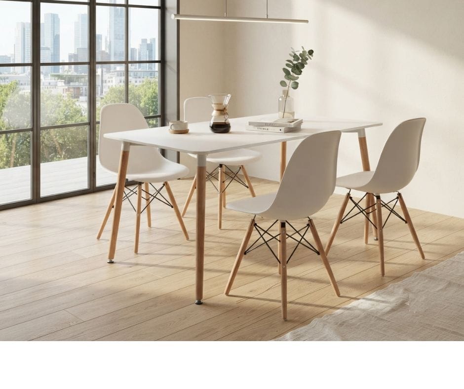 Oliver Replica Dining Chairs Set of 4 - White