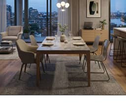 Elaine Dining Table - Walnut and Grey Finish (Paladina Look)