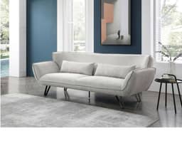 Amber Tan 3-Seater Sofa - Off White