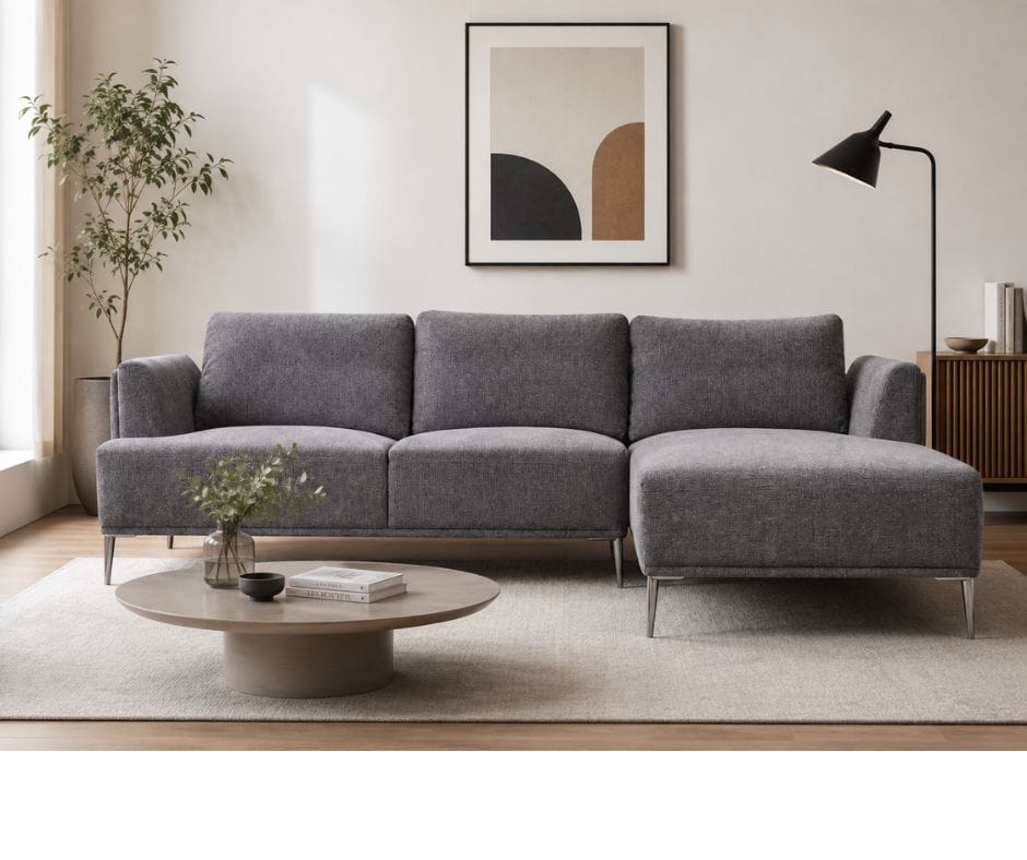 Anna Sectional Sofa - Dark Grey