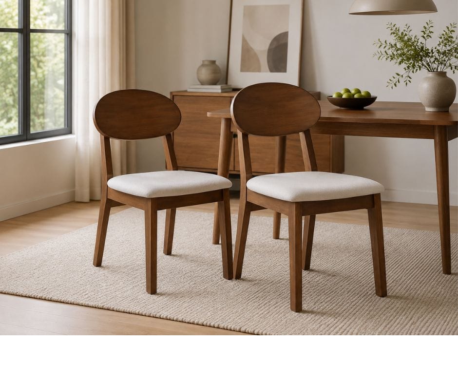 Gordon Set of 2 Dining Chairs - Walnut