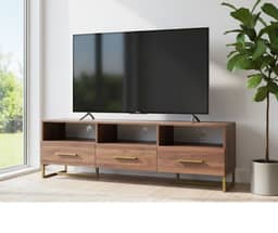 Shaan TV Unit - Walnut Finish