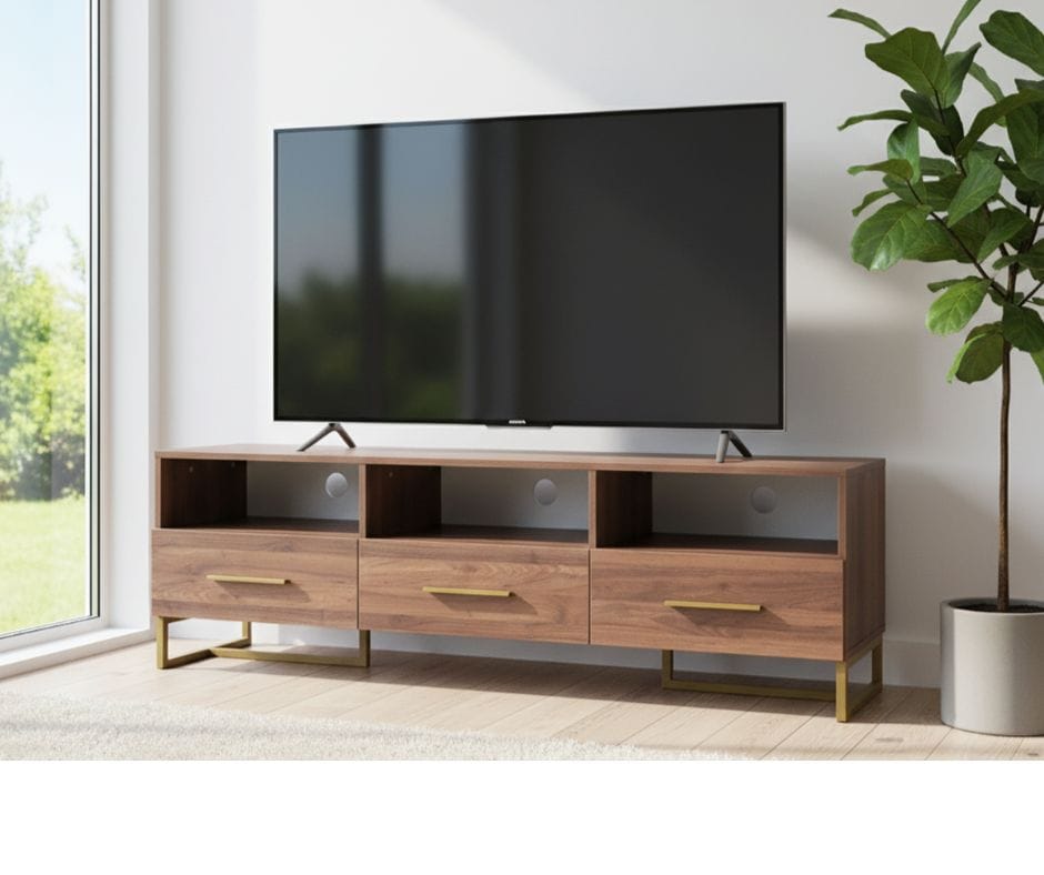 Shaan TV Unit - Walnut Finish