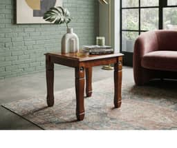 Ross End Table with Drawer - Dark Timber