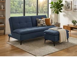 Susan Sofa Bed with Pedal - Blue